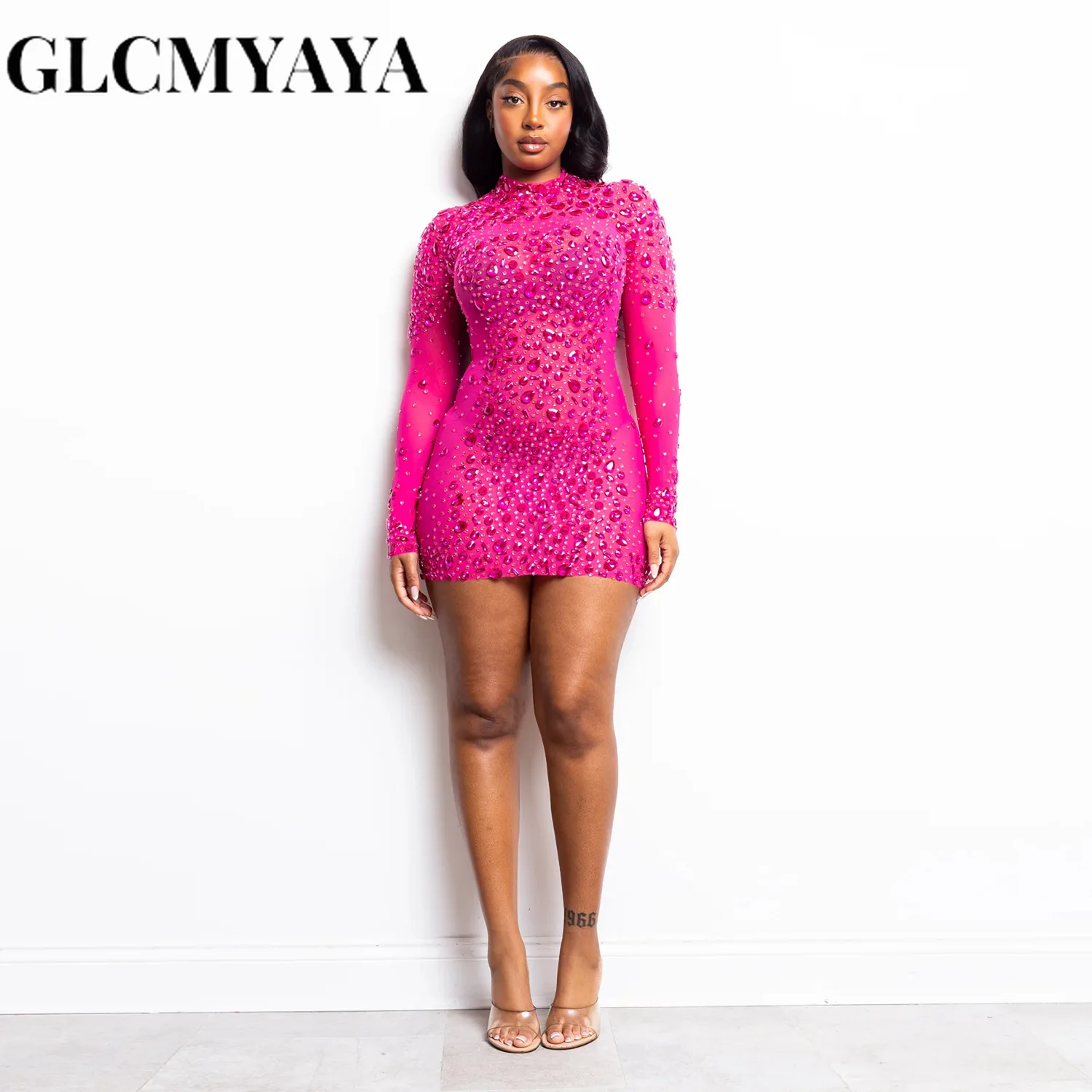 rose high neck cap sleeve bodycon dress GLCMYAYA 2026 Fall Diamonds Hot Rhinestones O-neck Women Long Mini Birthday Party Evening Sexy Maxi Dresses Select Shoe size:38 The dress is designed collection: patterned dresses In the 1920s, Coco