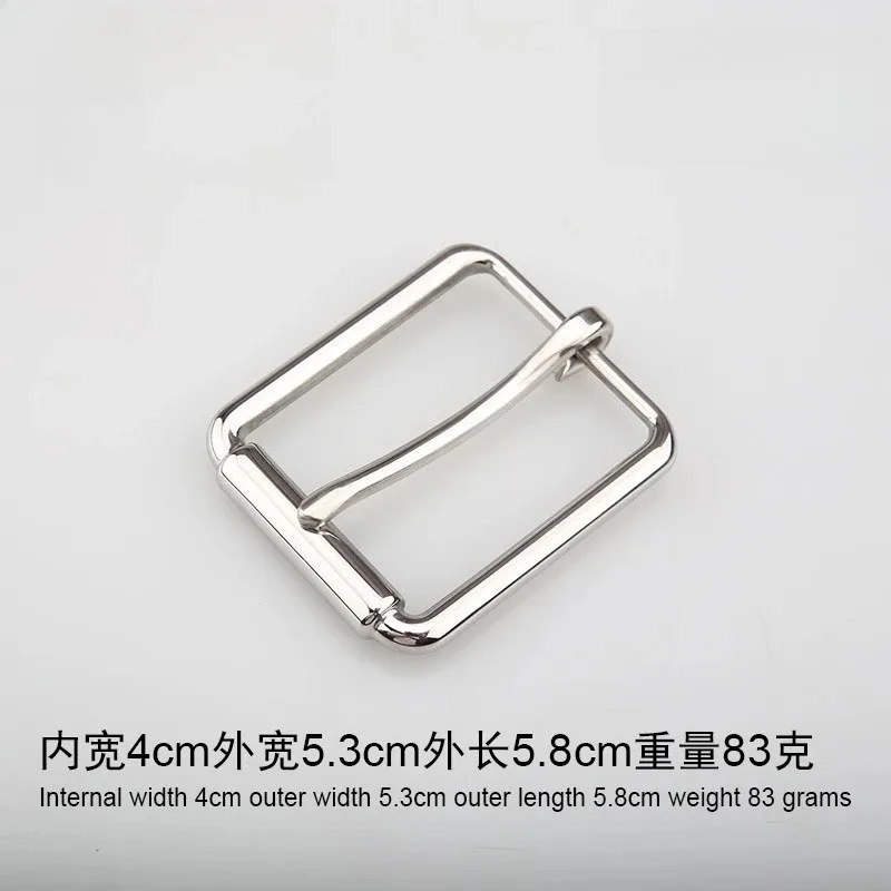 4cm 304 Stainless Steel Smooth Belt Buckle Men's Belt Buckle Casual Pin Buckle Belt Clip Hebilla Cinturon Hombre Boucle Ceinture
