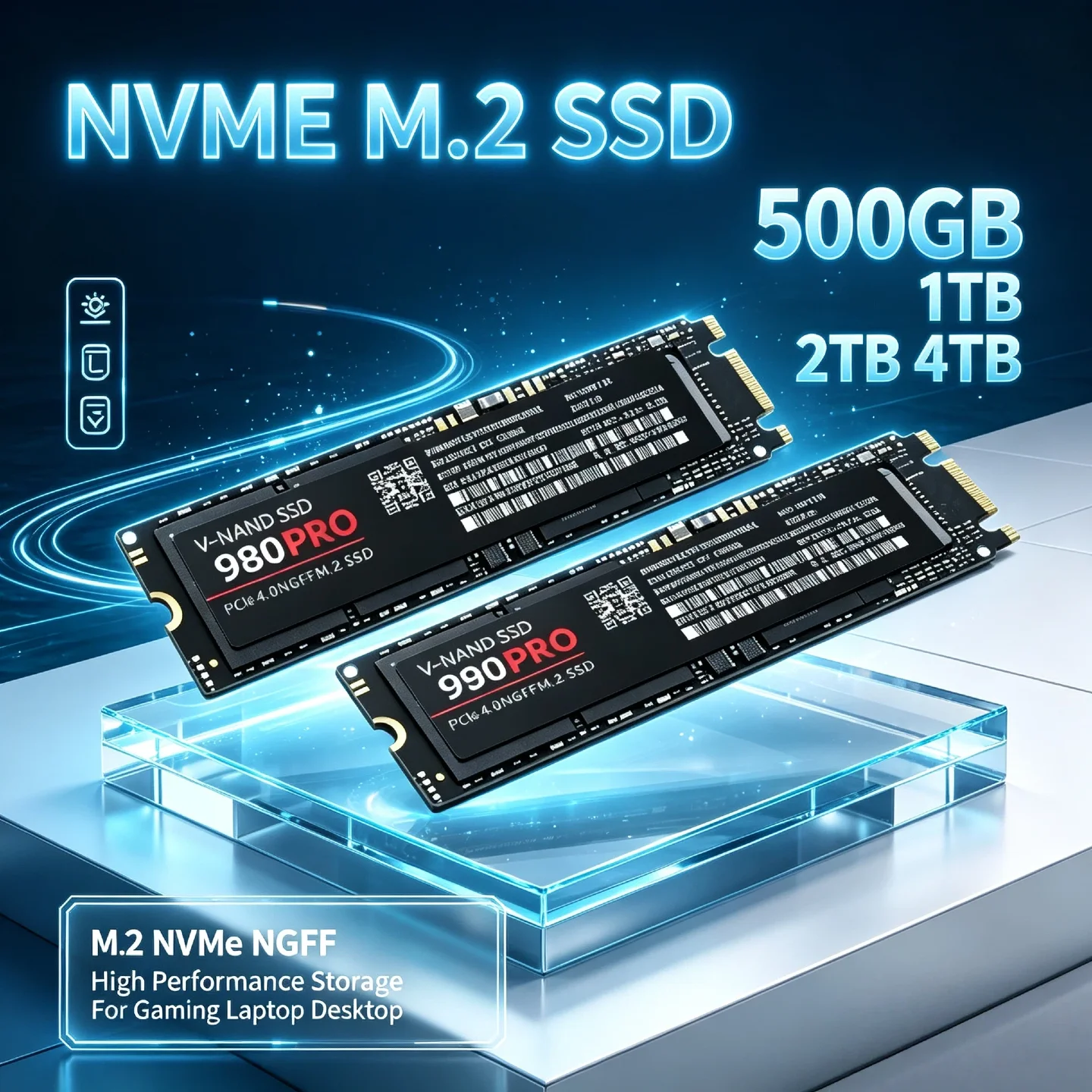 Pc Unit For Gaming - M.2 NVMe NGFF Interne SSD 500GB