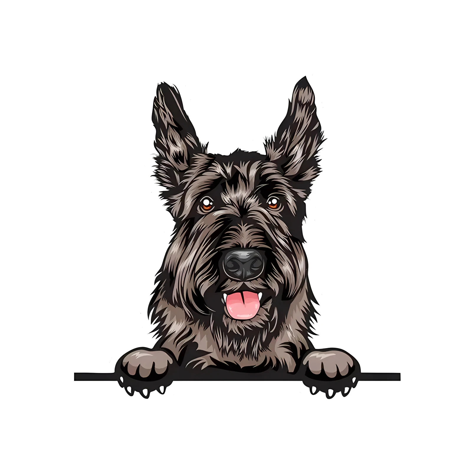 Adorable Scottish Terrier Personality Creative Vinyl Waterproof Decal Stickers For Cars, Laptops, Wall Windows, Bumper