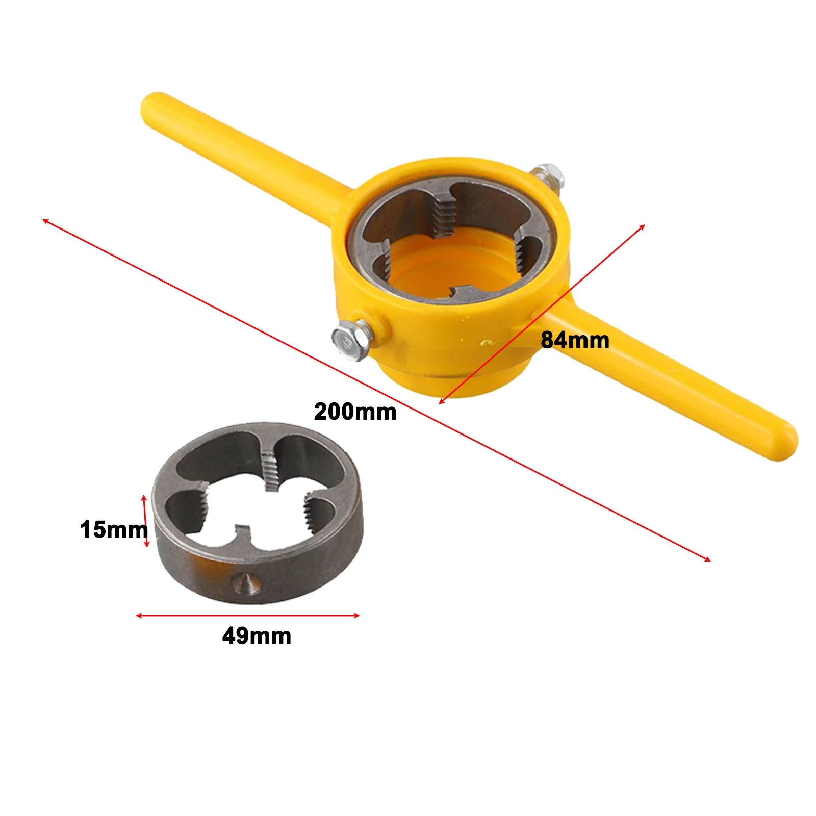 Thread Tool Maker Pipe Threader Handle Tools 200mm Total Length 33mm Upper Diameter 50mm Lower Diameter NPT Thread