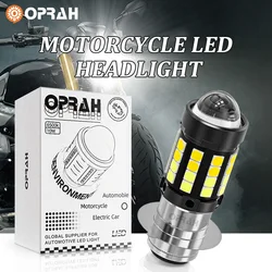 Oprah 1x P15D LED Motorcycle Headlight Bulbs 3030 Super bright Hi/Lo Beam Moto LED Motorbike Lamp White Amber Scooter Lights 12V