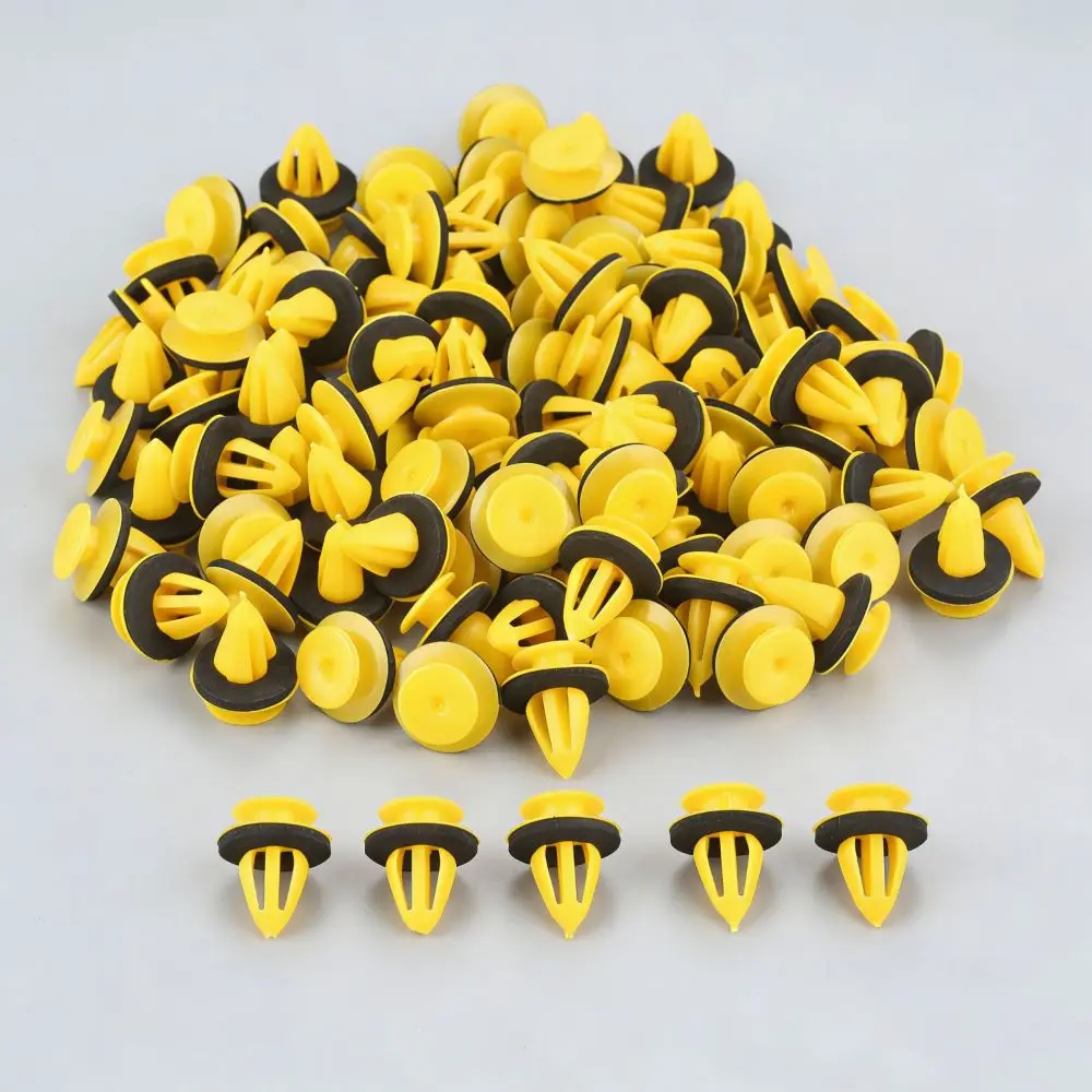 

10mm Size Auto Door Trim Panels Fastener With Seal Ring 9mm Hole Car Door Panel Clips Fastener Design Plastic Material Push Clip