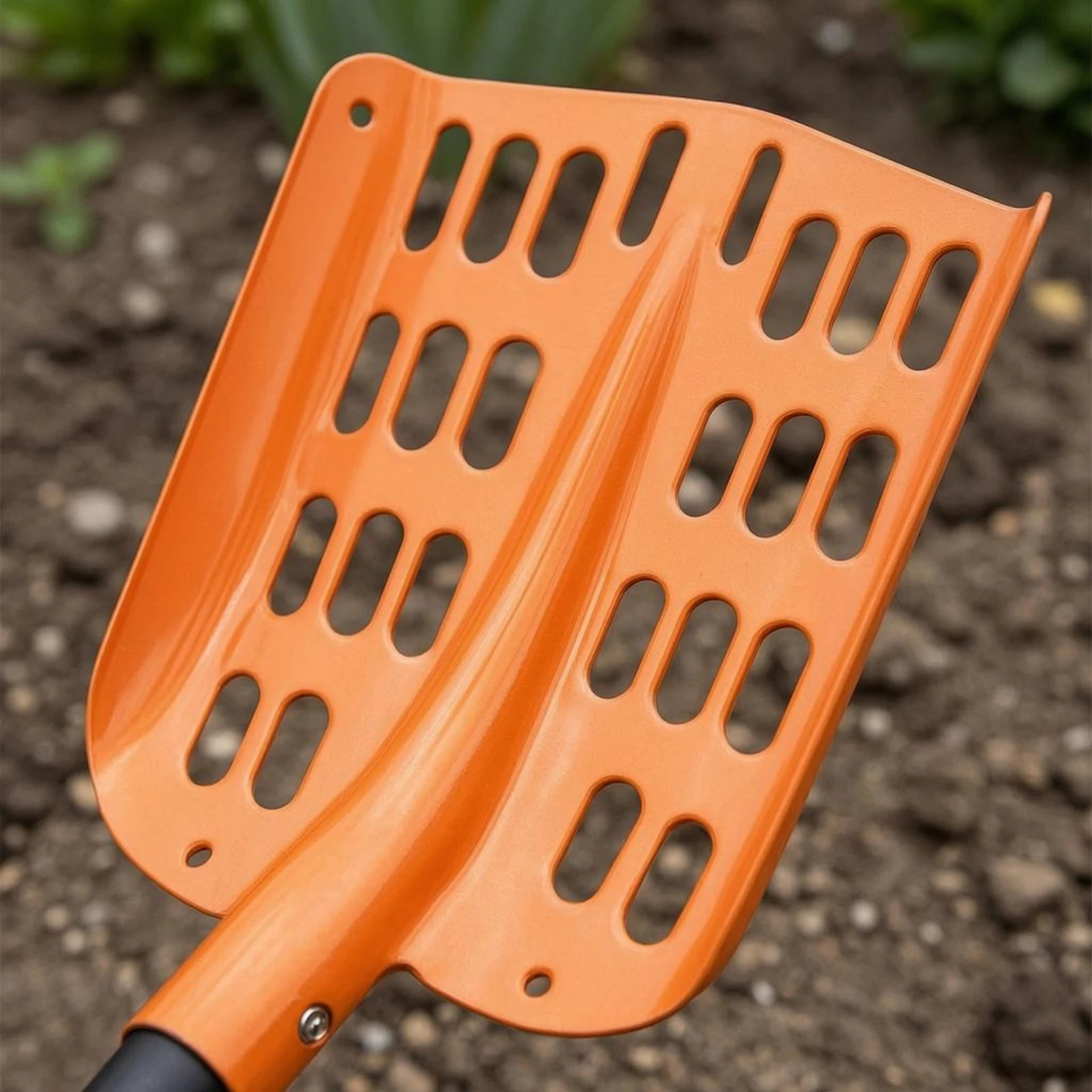 

Soil Sifter Shovel Aluminum Alloy Sifting Shovel Garden Rock Sifter Wide Flat Blade Yard Tool Single-Piece Design