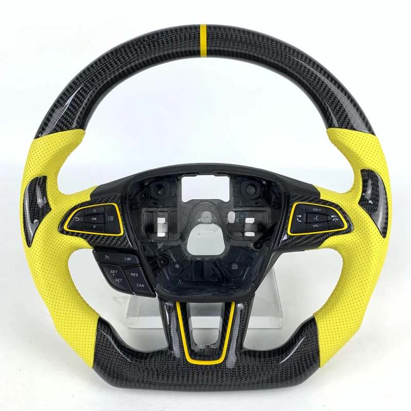 

For Ford Focus MK3 ST RS 2015-2017, 2019 | High-quality Genuine Carbon Fiber Steering Wheel