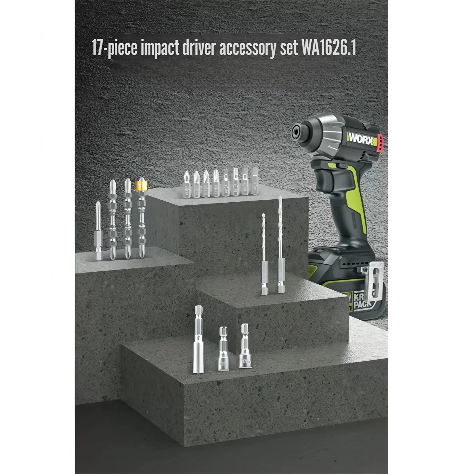 WORX インパクトドライバー アクセサリー バッチヘッド ボックスセット WA1626 WA1626.1 電動工具用