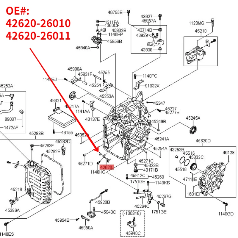 42620-26010 42620-26011 4262026010 4262026011 Transmissie Input Shaft Speed Sensor Voor Hyundai Accent Voor Kia Rio Soul 12-20