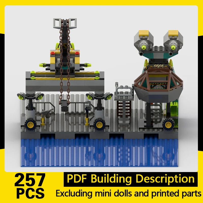 

Medieval Castle Model MOC Building Bricks Harbor Control Tower Modular Technology Gifts Holiday Assemble Children Toys Suit