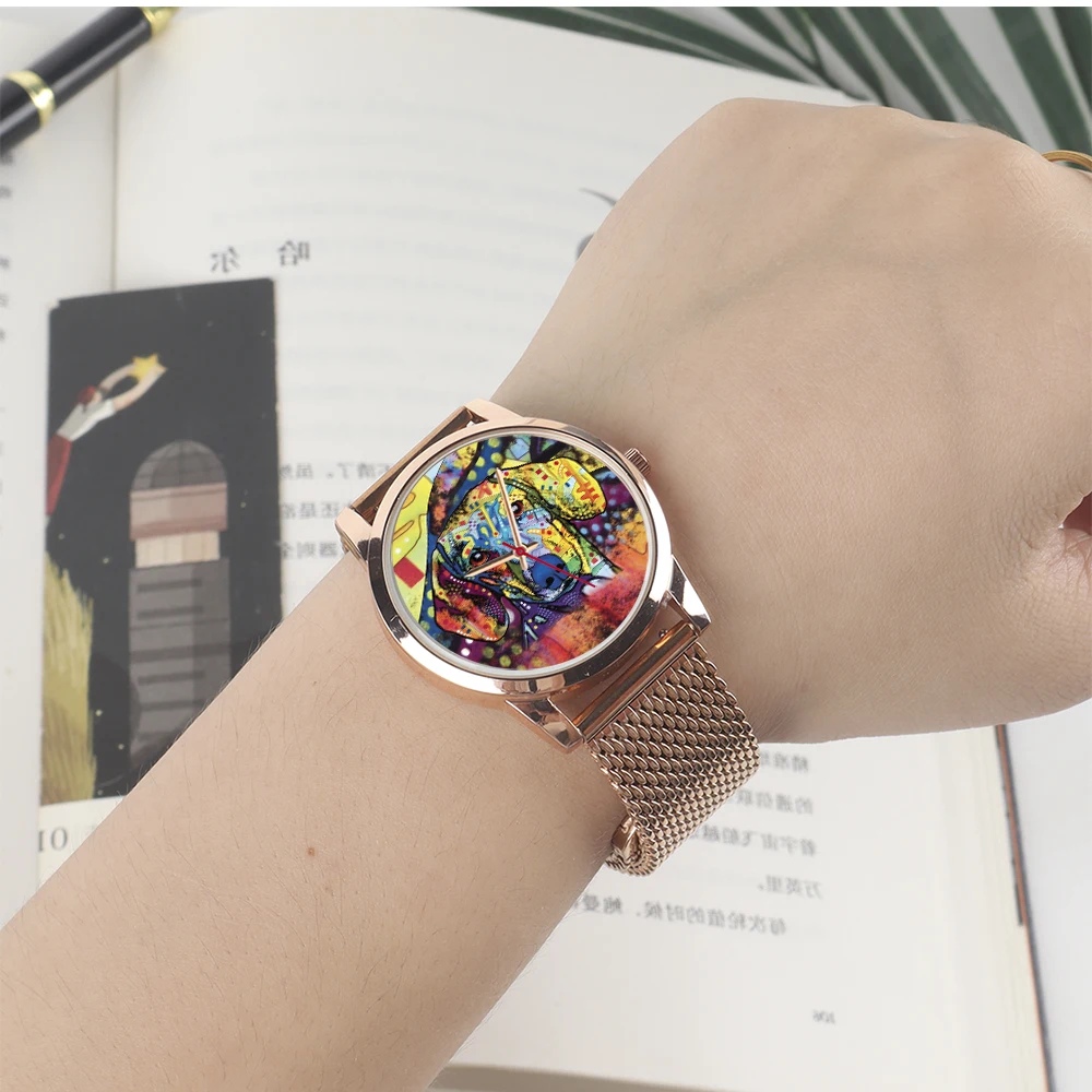 Reloj automático Unisex hecho a medida de 45/38mm para hombre, relojes electrónicos para niños, relojes de pulsera de lujo para perro, plateado y negro