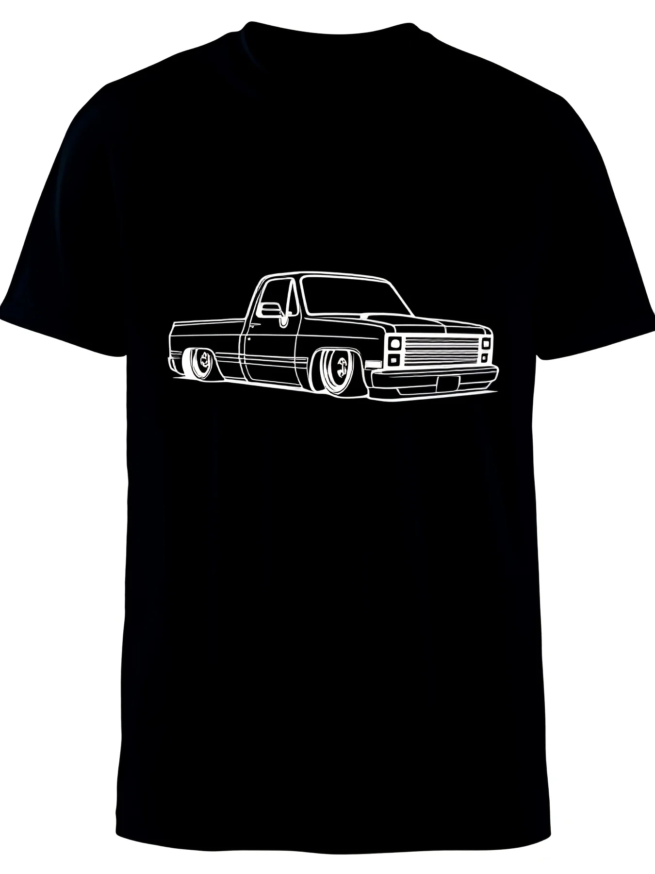 TOP 187 Men's Square Body C1 Truck Silhouette Crew Neck TShirt Breathable and Comfortable Suitable for Casual and Casual Attire Perfect Gift for Christmas Black Friday Special Offer2pure Cotton Breathable Sweat-wicking and Soft Suitable for Daily