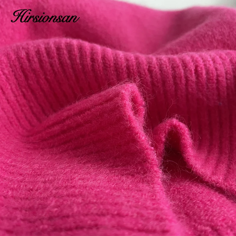 Hirsionsan Chic Turtle Neck Autumn Winter Sweater Women Soft Warm Basic Knitted Pullover 12 Colors Loose Casual Female Jumper