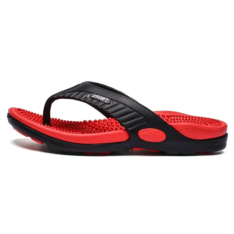 Summer Slippers Men Flip Flops Beach Sandals Non-slip Casual Flat Shoes Massage Indoor House Shoe Men Outdoor Slides Sandals 46