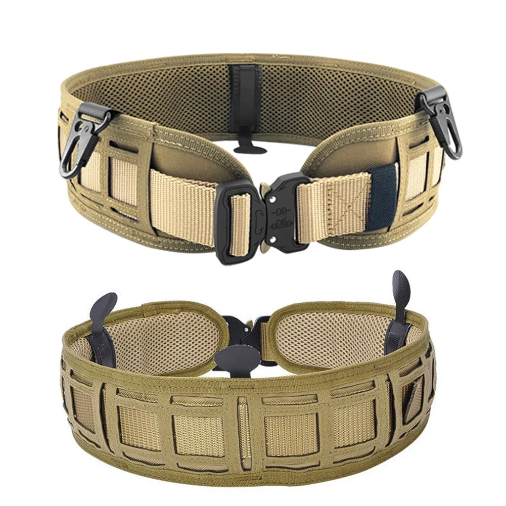 Tactical Multifunction Tactical Belt Nylon Airsoft Molle Belt Outdoor Training Soft Padded Combat Hunting Battle Waist Belt