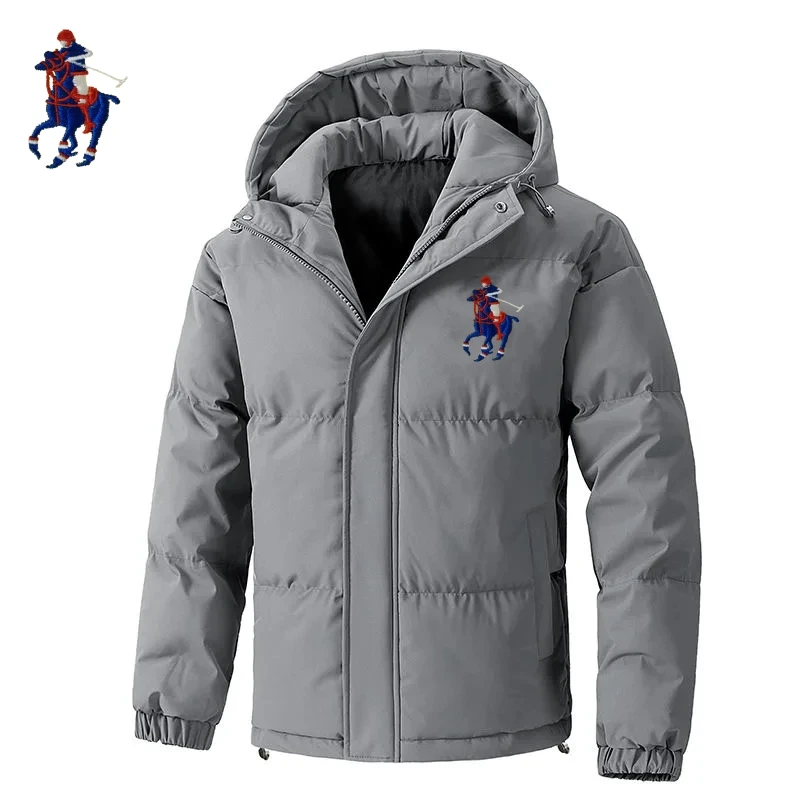 High quality hooded cotton jacket for men and women in winter, warm, windproof, and snow resistant multifunctional jacket