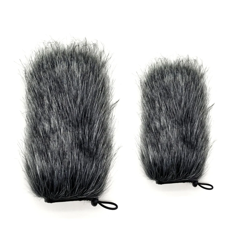 Furry Windscreen Wind Muff Microphone Windscreen Foam Cover for Interview Mic