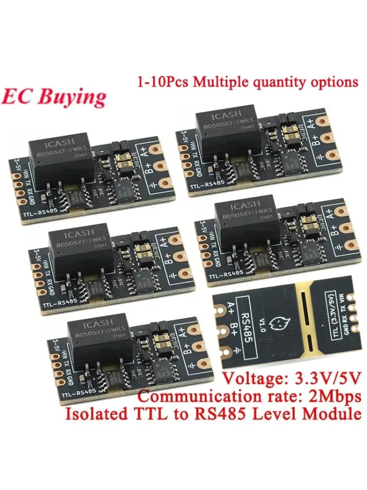 10 szt./1 szt. Izolowany moduł TTL do RS485, szeregowy, automatyczny, z odwrotnym kierunkiem przesyłania, szybki, 2 Mb/s, k — zdjęcie produktu 7