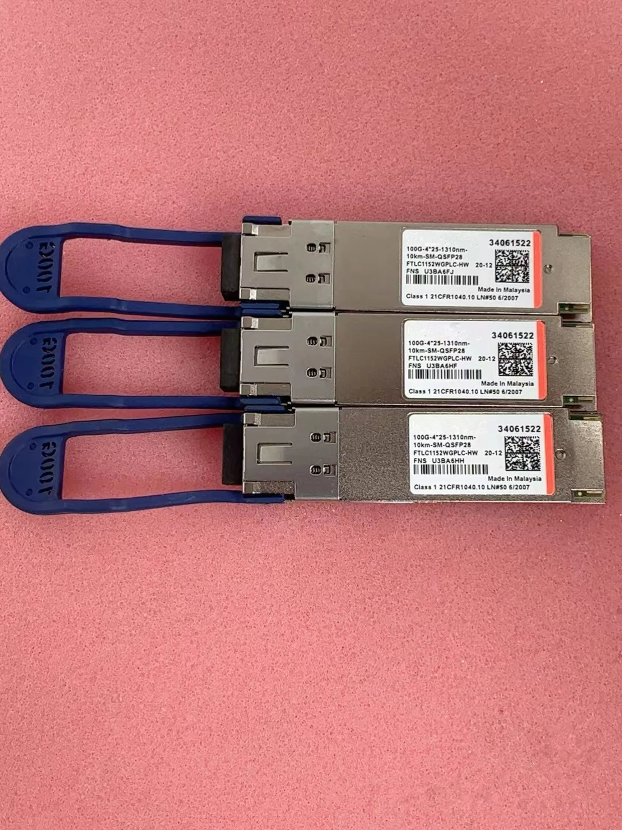 QSFP28 1310NM 100G 10KM Transceiver 100G-4*25-1310nm-10km-SM-QSFP28 34061522 LTA1304-PE+1 FTLC1152WGPLC-HW LC Interface