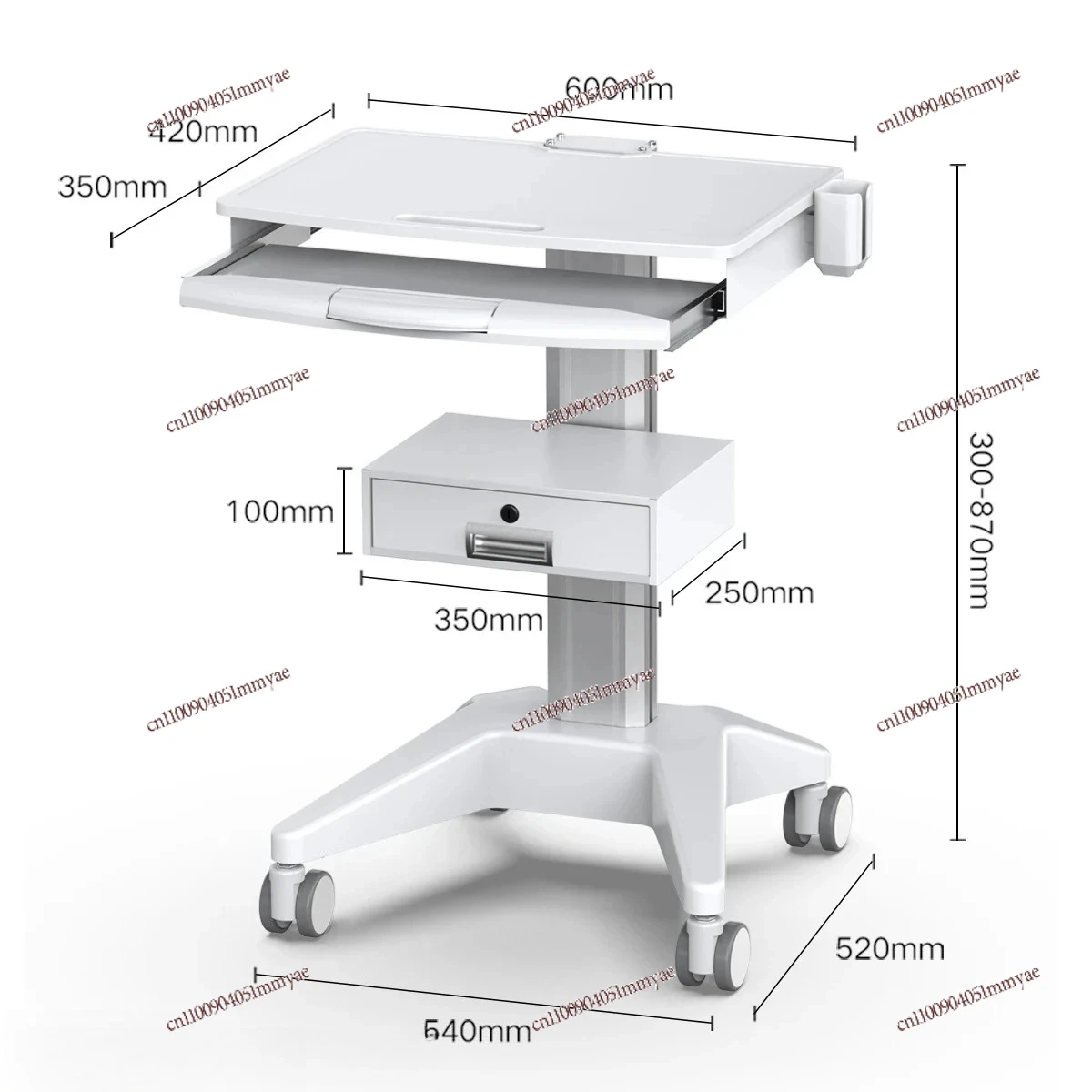 

Dental- Cart Trolley Computer Cart With Castors Stand for Oral Scanner Medical- Cart