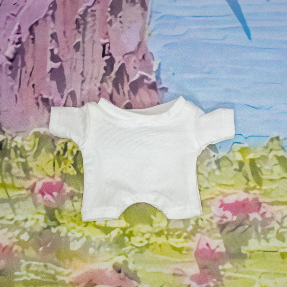 White All-in-one Anti-stain Lining Jumpsuit For 10cm 15cm 20cm Doll Multiple Styles Round/V Neck Footed & Footless Inner Wear