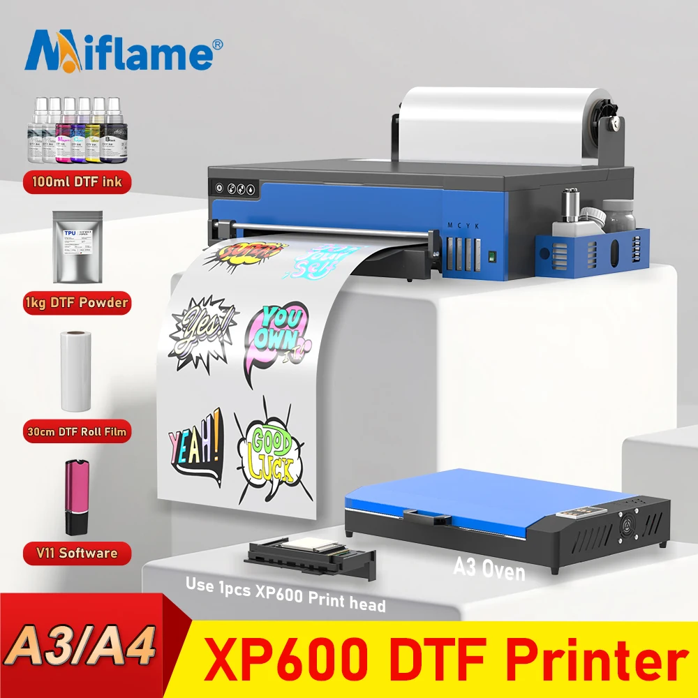 

A3 XP600 DTF Printer A4 DTF Printing Machine Directly to Fim Transfer Printer For Textile T shirt Printing Machine impresora dtf