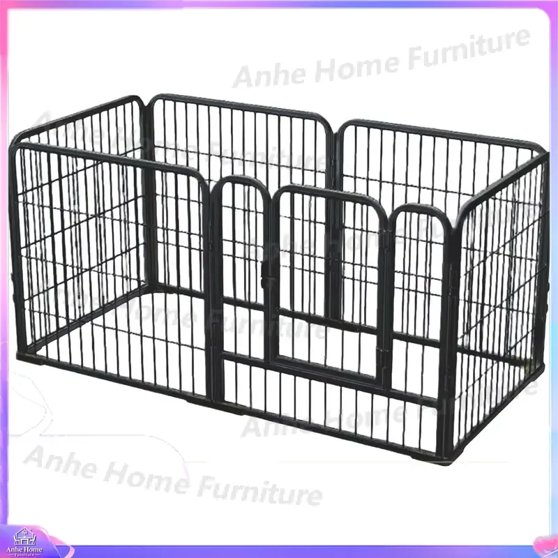 Foldable Dog Playpen 6 Panel Heavy Duty Pet Fence Anti Escape Exercise Cage Kennel for Small Medium Puppy Indoor Outdoor Use