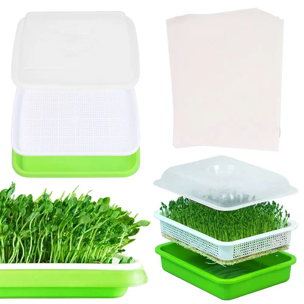 Outdoor Indoor Hydroponic Tray Nursery Paper Sprout Pot Grow Nursery Pots Seed Sprouter Tray Plant Box