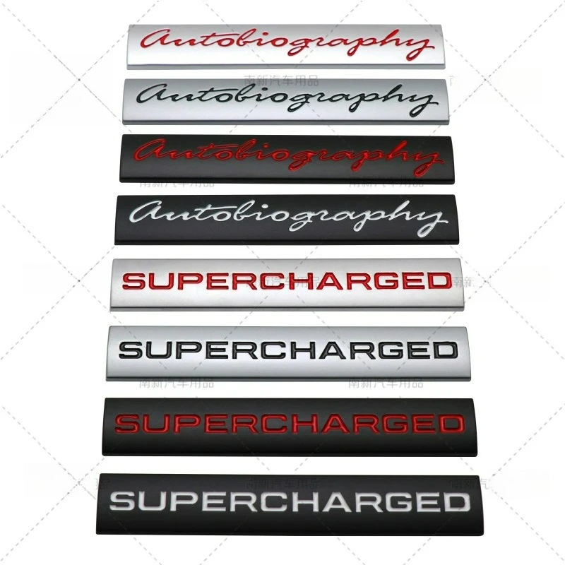 High-quality Modification 3D Metal Car Stickers Autoliography SUPERCHARGED Scratch Cover DIY Car Decoration Accessories