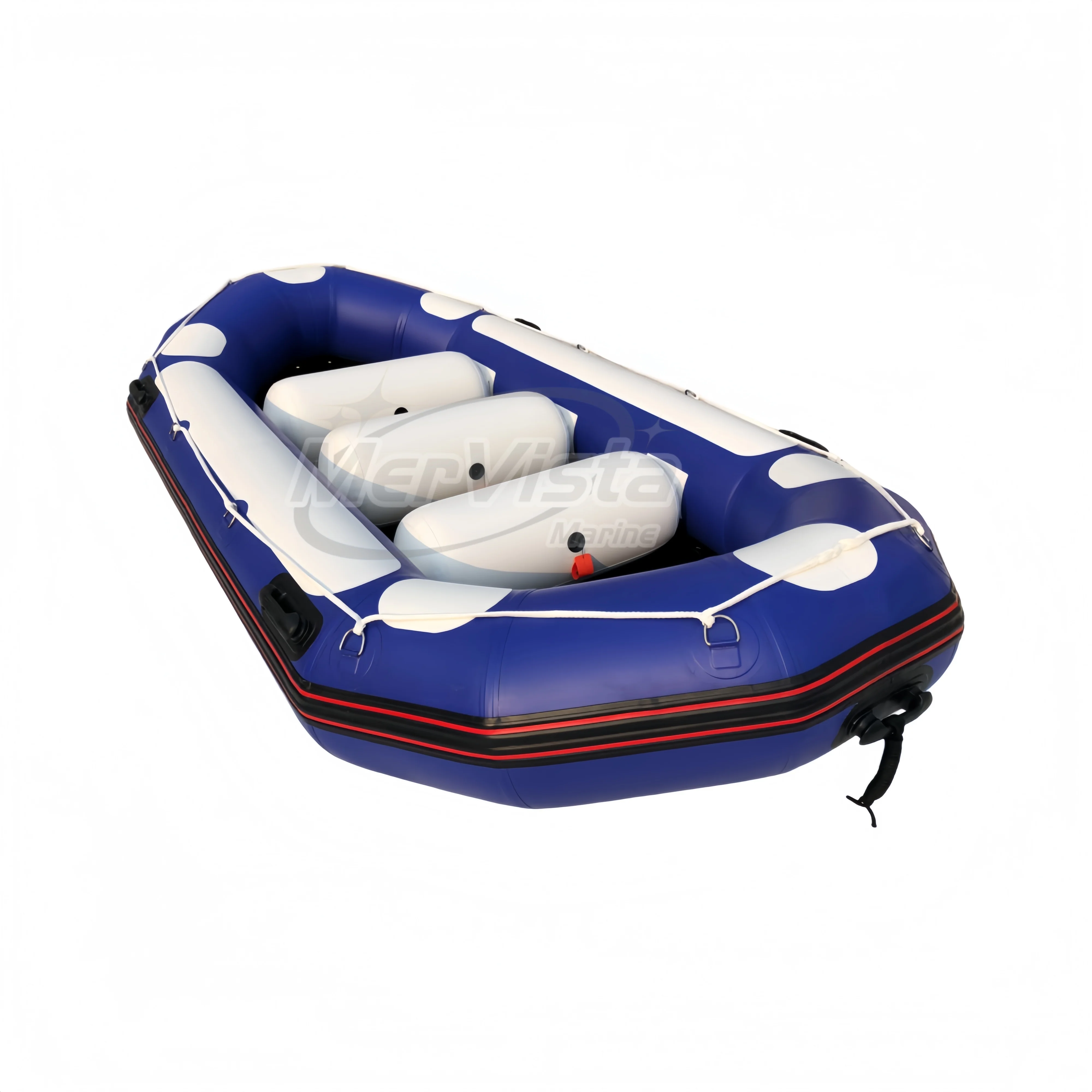 7 Person 380cm Blue Air Deck Rafts Heavy Duty Inflatable Boat Drifting Boat