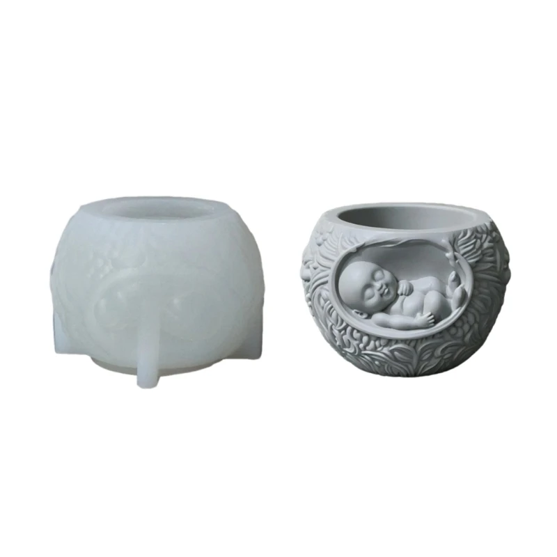 195C Detailed Baby Relief Silicone Mould For Customes Resin Jewelry Dishes And More