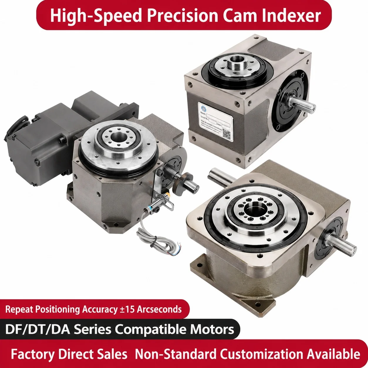 

High Precision Cam Indexer Rotary Table Flange Type 45DF 60DF 70DF 80DT 90DA