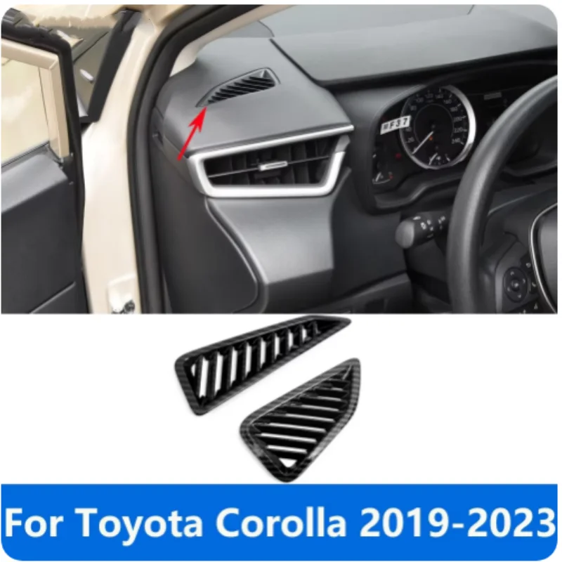 

LHD For Toyota Corolla E210 2019-2022 Carbon Fiber Front Upper Air Condition Vent Outlet Cover Trim Accessories Car Styling