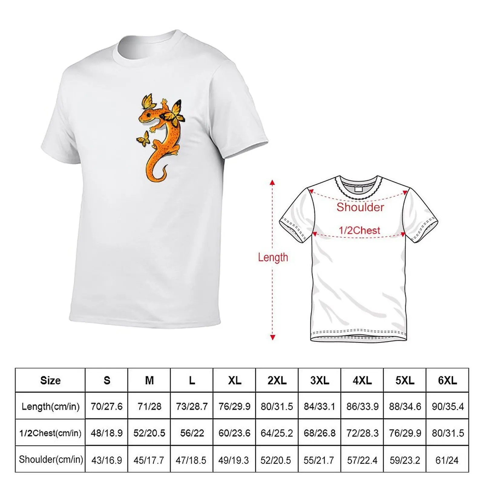 Gecko and butterflies T-Shirt man tshirt graphic t shirts for man t shirt man casual T-Shirt