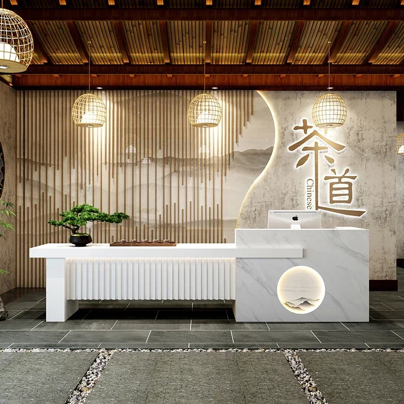 

Design Barbershop Reception Desk Modern Conference Podium Accessories Reception Executive Desk Luxury Mostrador Trendy Furniture