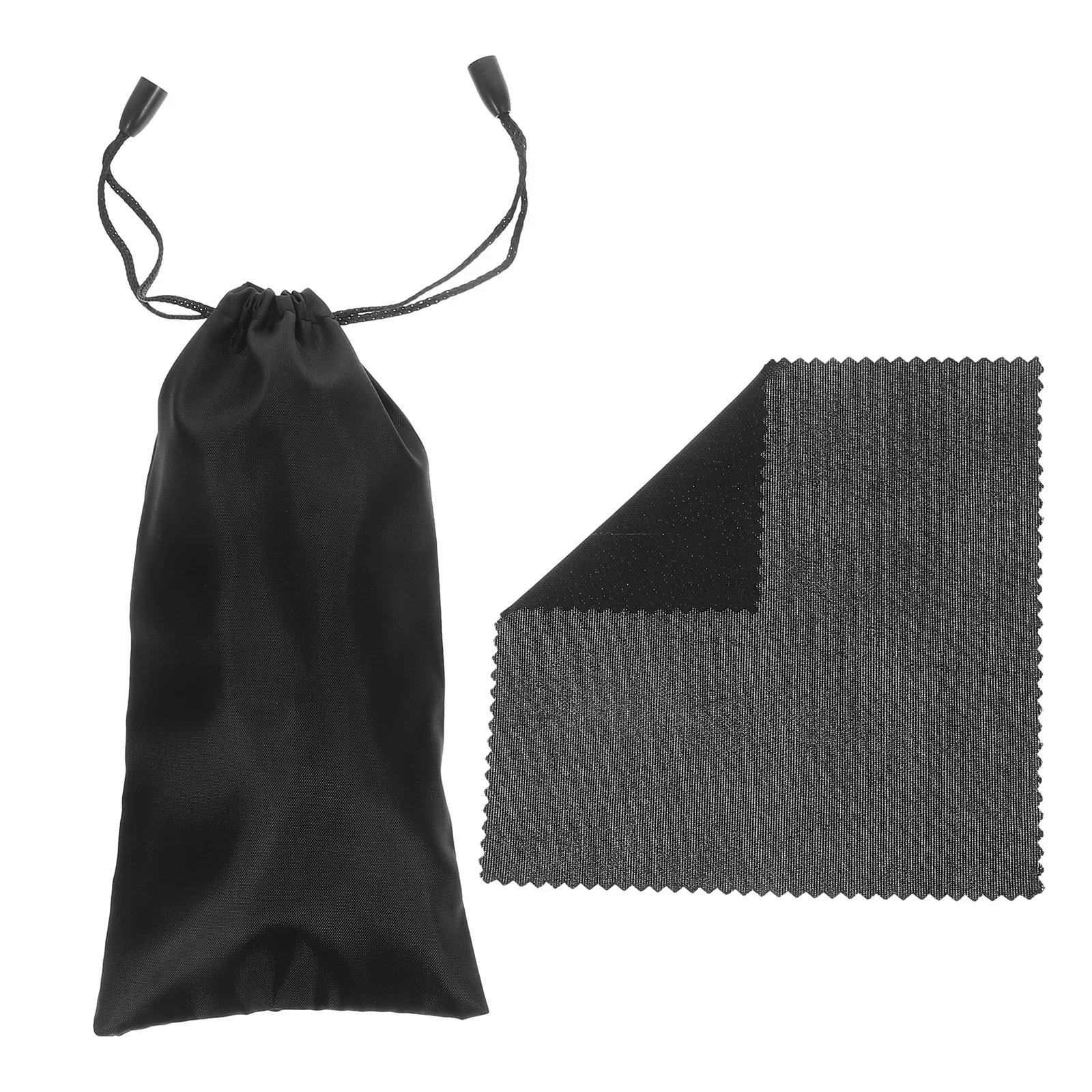 

30Set Black Sunglasses Pouch Bag Set Microfiber Wiper Practical Eyeglasses Case Scratch Protection Glasses Pouch