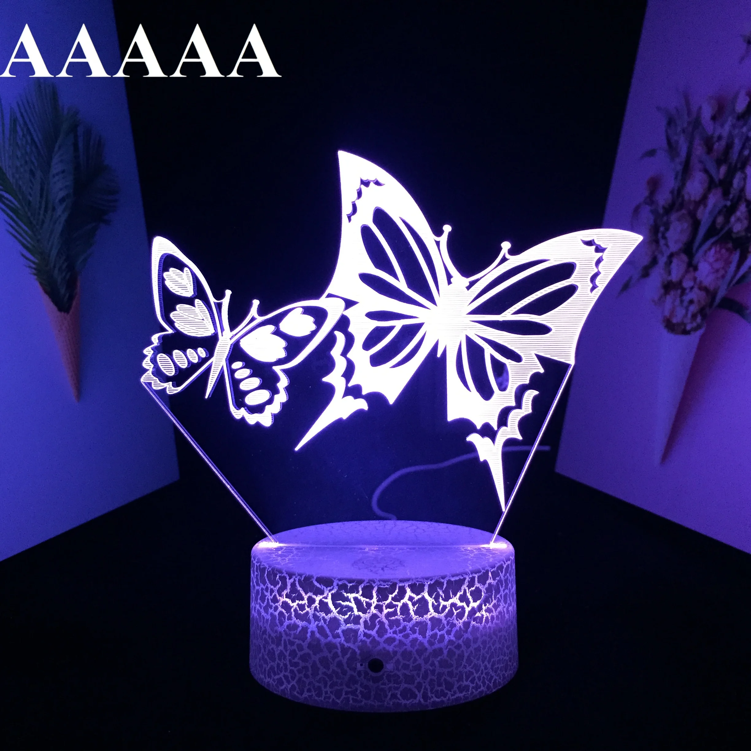 

Butterfly 3D Night Light LED Acrylic Table Light for Child Birthday Gift Lamp Home Room Atmosphere Decor Night Light Dropship