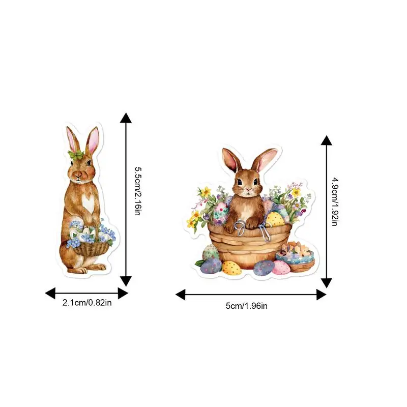 Cake Topper For Easter 8pcs Cartoon Paper Bunny Cupcakes Toppers Cupcake Decorations With Sticks For Candy Box Cupcakes Photo