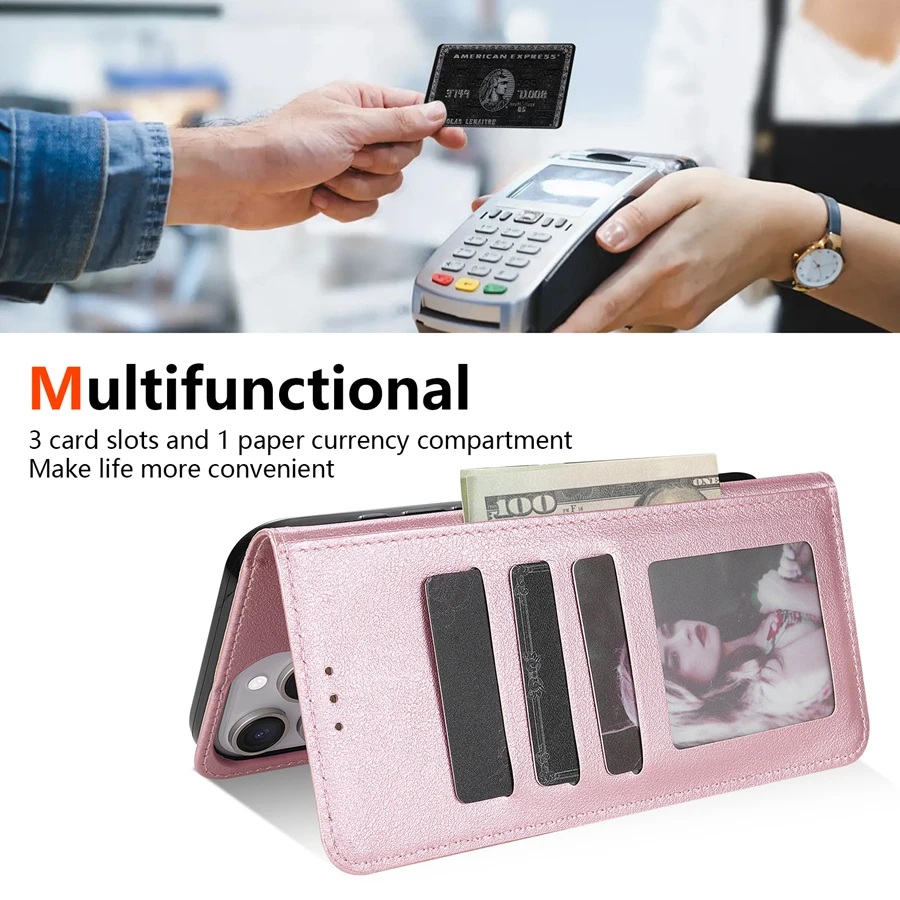 Wallet With Card Slots Classic Style Magnetic Flip Leather Case For iPhone 17 Air 17 Pro Max Shockproof Card Bag view 2