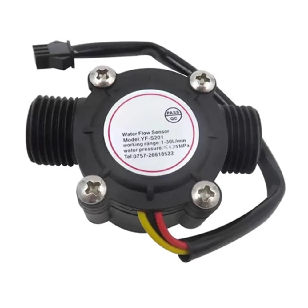 1pc YF-S201 5-18V Water Flow Sensor Flowmeter Hall Flow Sensor Switch G1/2 Threads For Water Heaters Water Purifiers