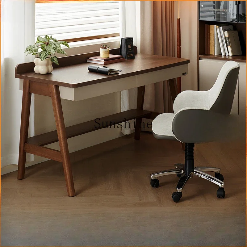 New Chinese-style living room study multi-functional solid wood foot desk