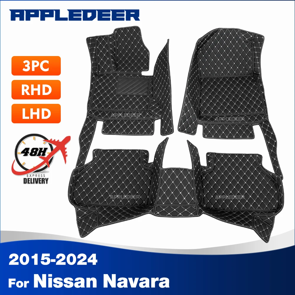 

Car Floor Mats For Nissan Navara 2015-2024 2023 2022 2021 2020 2019 2018 Custom Auto Foot Pads Carpet Cover Interior Accessories