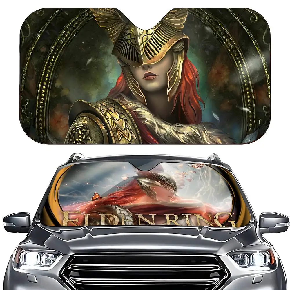 

E-ELD-EN GAME RINGES Car SunShade Car Sunshade Covers Cover Universal Windscreen Folding Visor