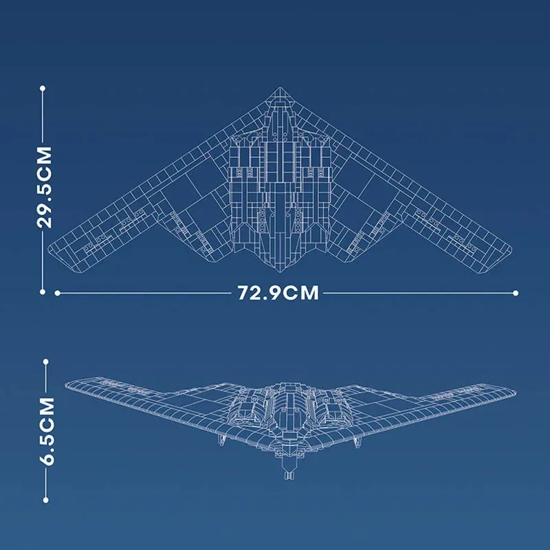 Militaire Moc Reobrix 33038 B2 Stealth Bommenwerper Oorlogsvliegtuig Model 2063 Stuks Bouwstenen Puzzel Speelgoed Voor Kinderen Cadeau