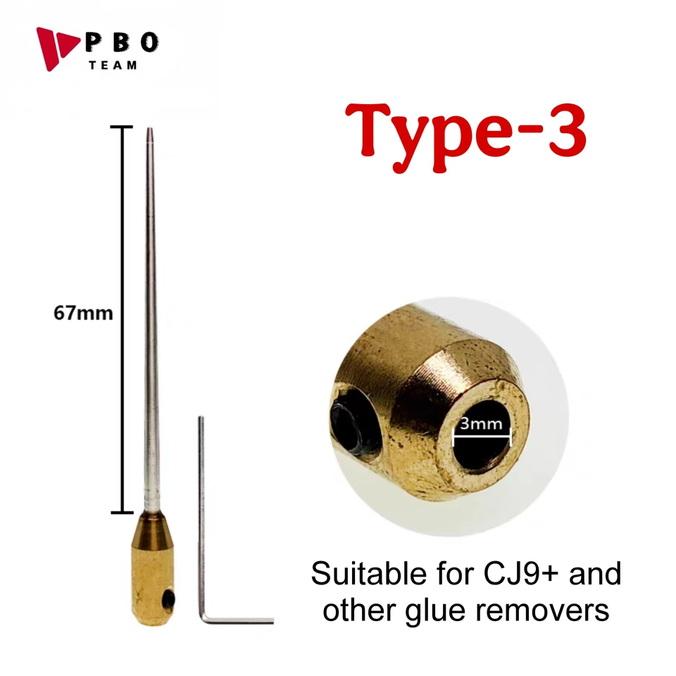 Aguja gruesa removedora de pegamento, accesorios, aguja de acero cónica para removedor de OCA para mecánico IR10 IR12 IR13 IR14 CJ6 CJ7 CJ9 + 4