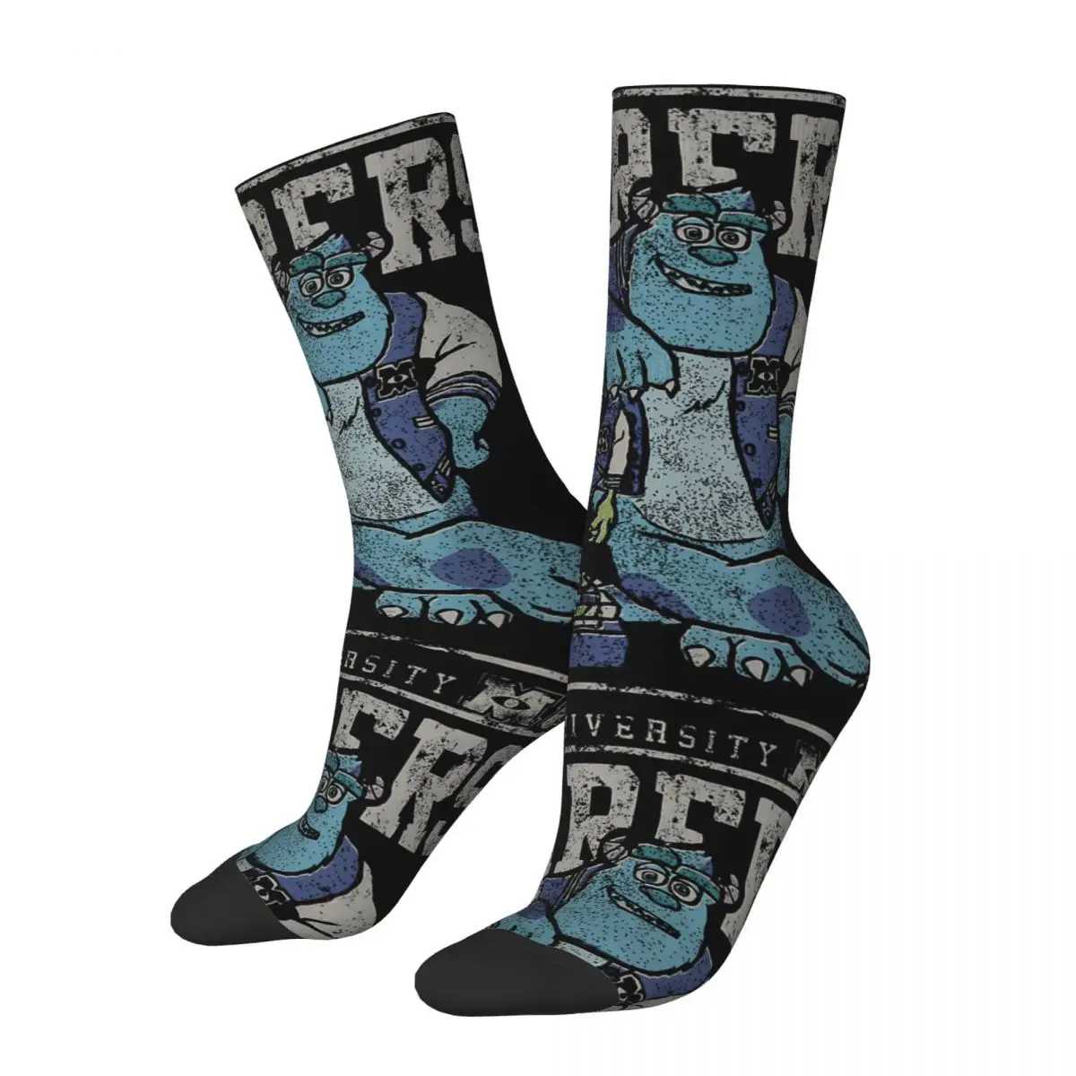 

Winter Warm Crazy Design Men's Women's Monsters University Mike And Sully Scarers Socks Sweat Absorbing Crew Socks