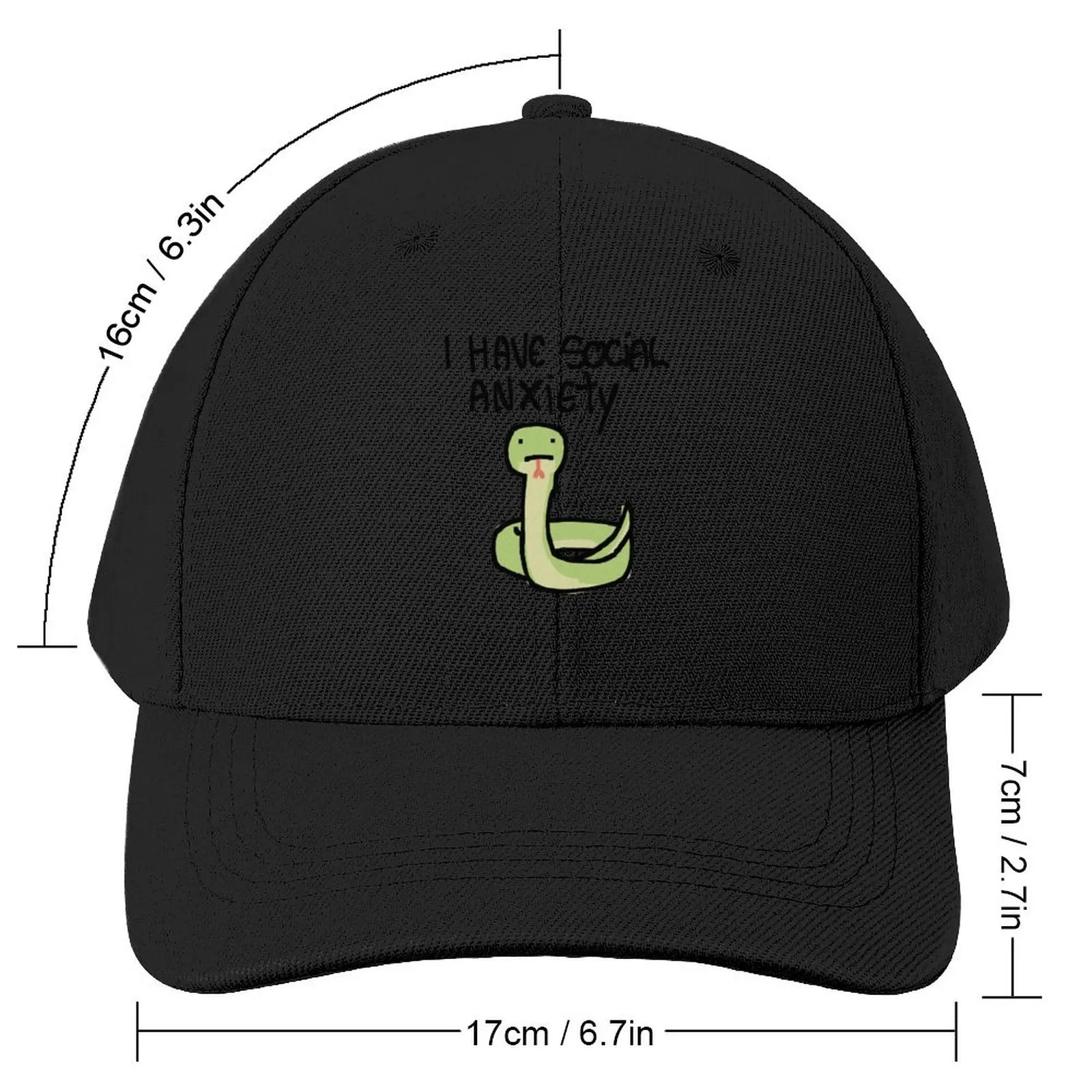 social anxiety snake Bucket Hat Bobble Hat Trucker Cap Baseball Cap Custom Cap Mountaineering Golf Hat Man Hats For Women Men's