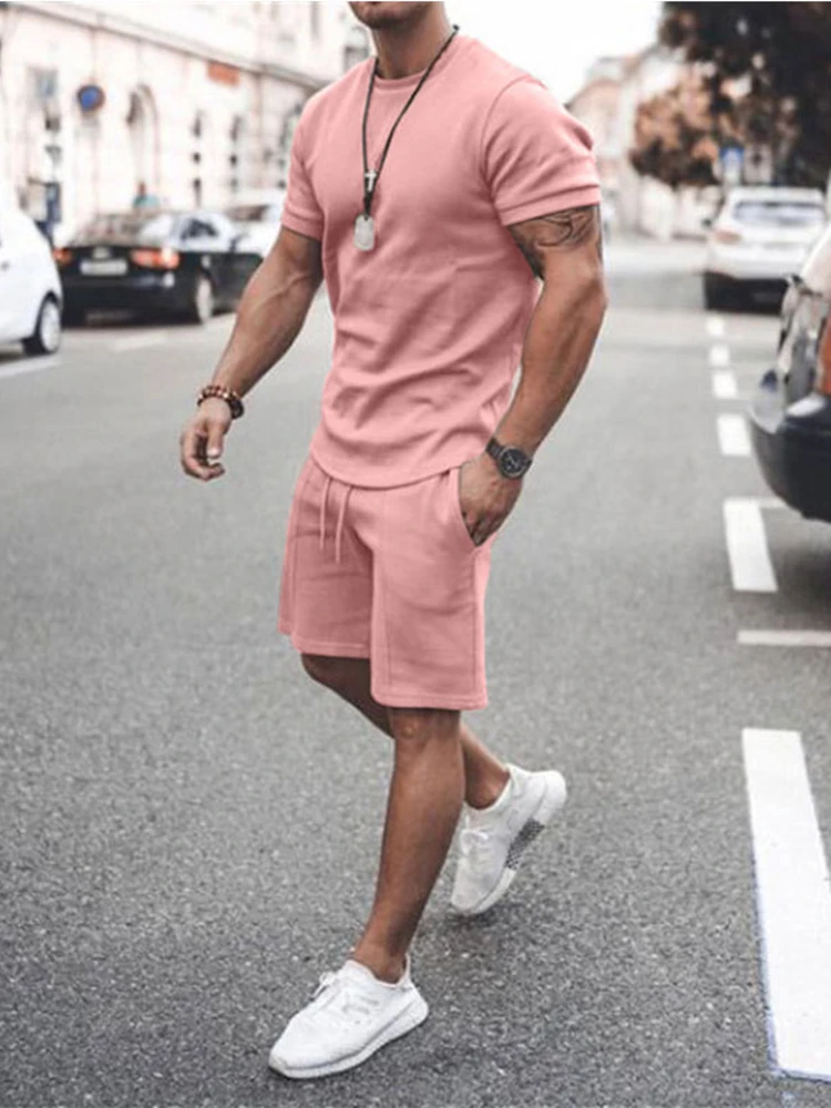 Herren Casual Sport Anzug Ort Sve Ort Hosen Zweiteiliges Set Jugend Sommer Faionable Freizeitkleidung Chinesischer Hersteller