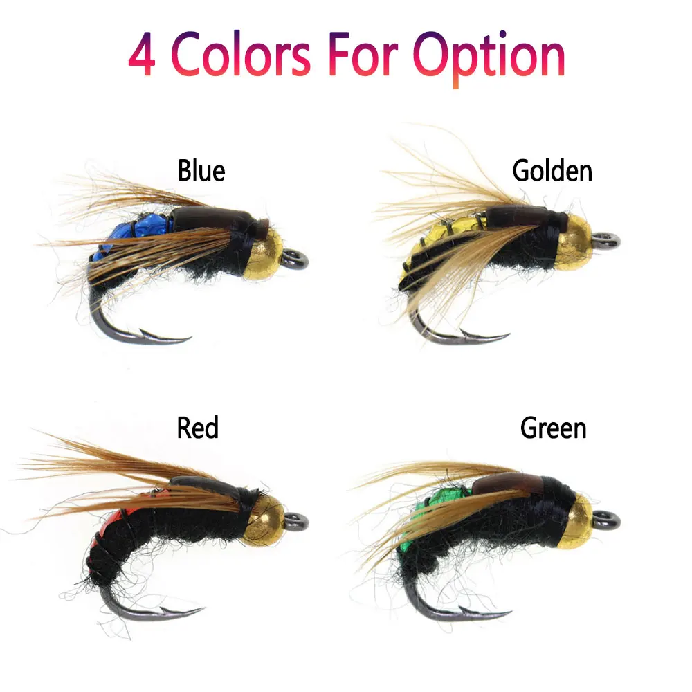 Cabezal Scud Ninfa Latón Bimoo #8 – 8 uds trucha Grayling - imagen 3