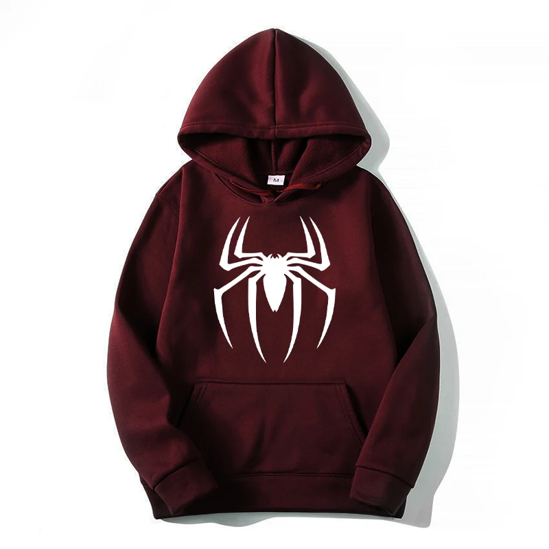 Men's hooded sweatshirt with spider print, 2026 autumn/winter new collection, designer casual sweatpants for men