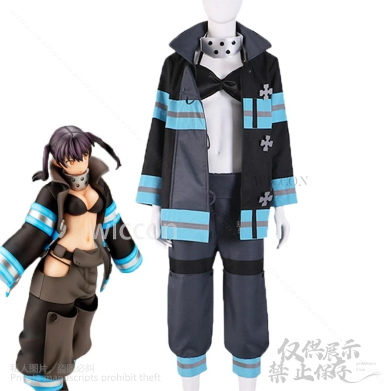 Anime Fire Force Cosplay Kotatsu Tamaki Costumes Sexy Bikini Role Play Clothing Party Uniform Full Set Suit Wig For Halloween