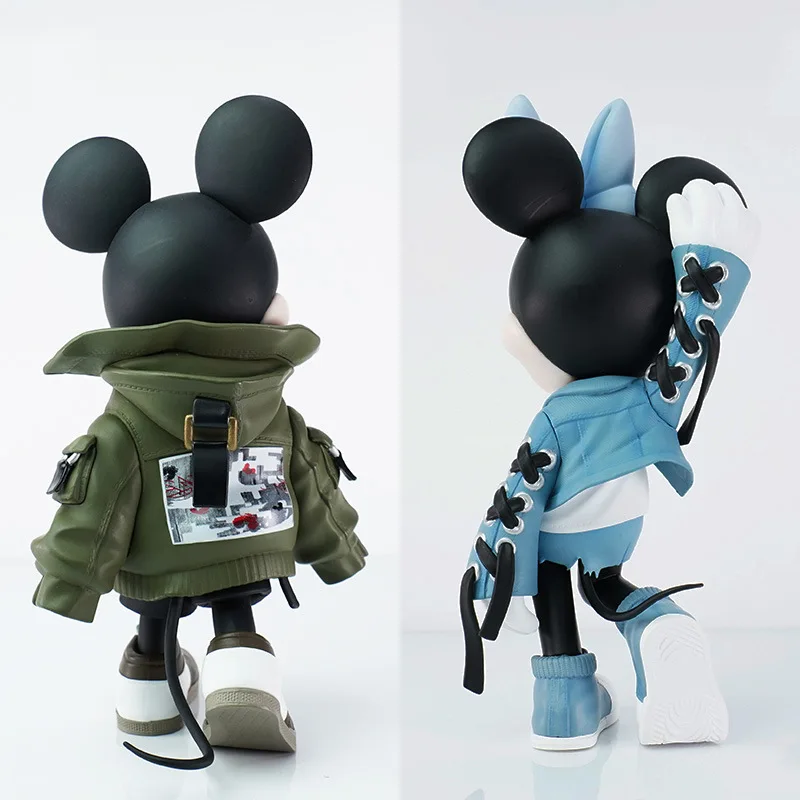 15cm Disney Mickey Mouse Minnie Action Figure Cartoon Tidal Suit Handmade PVC Doll Statue Ornaments Home Decor Birthday Gift toy